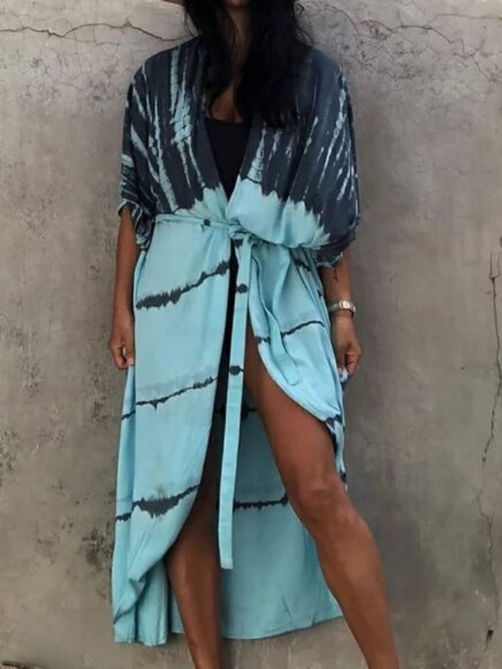 Maxi Kimono Swim Cover up Dress